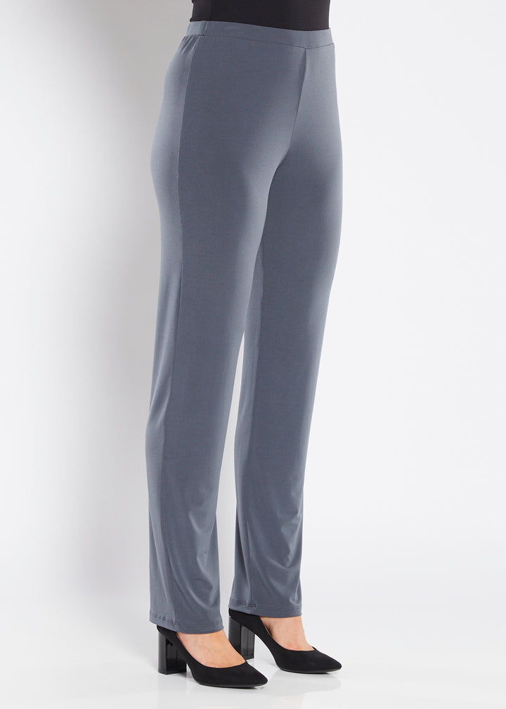 Linear Foundation slinky jersey pant in Squid grey