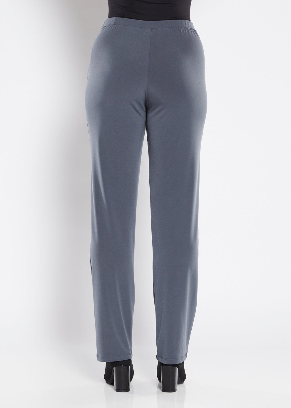 Linear Foundation slinky jersey straight pant in squid grey ...