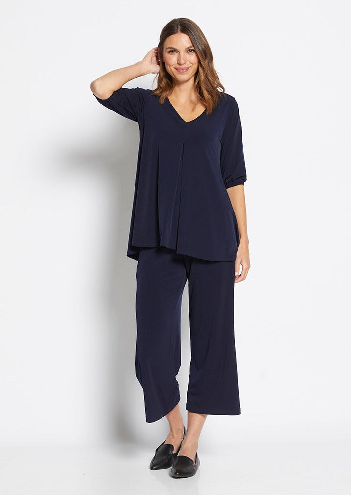 Lundie Jersey Culotte pant in Navy