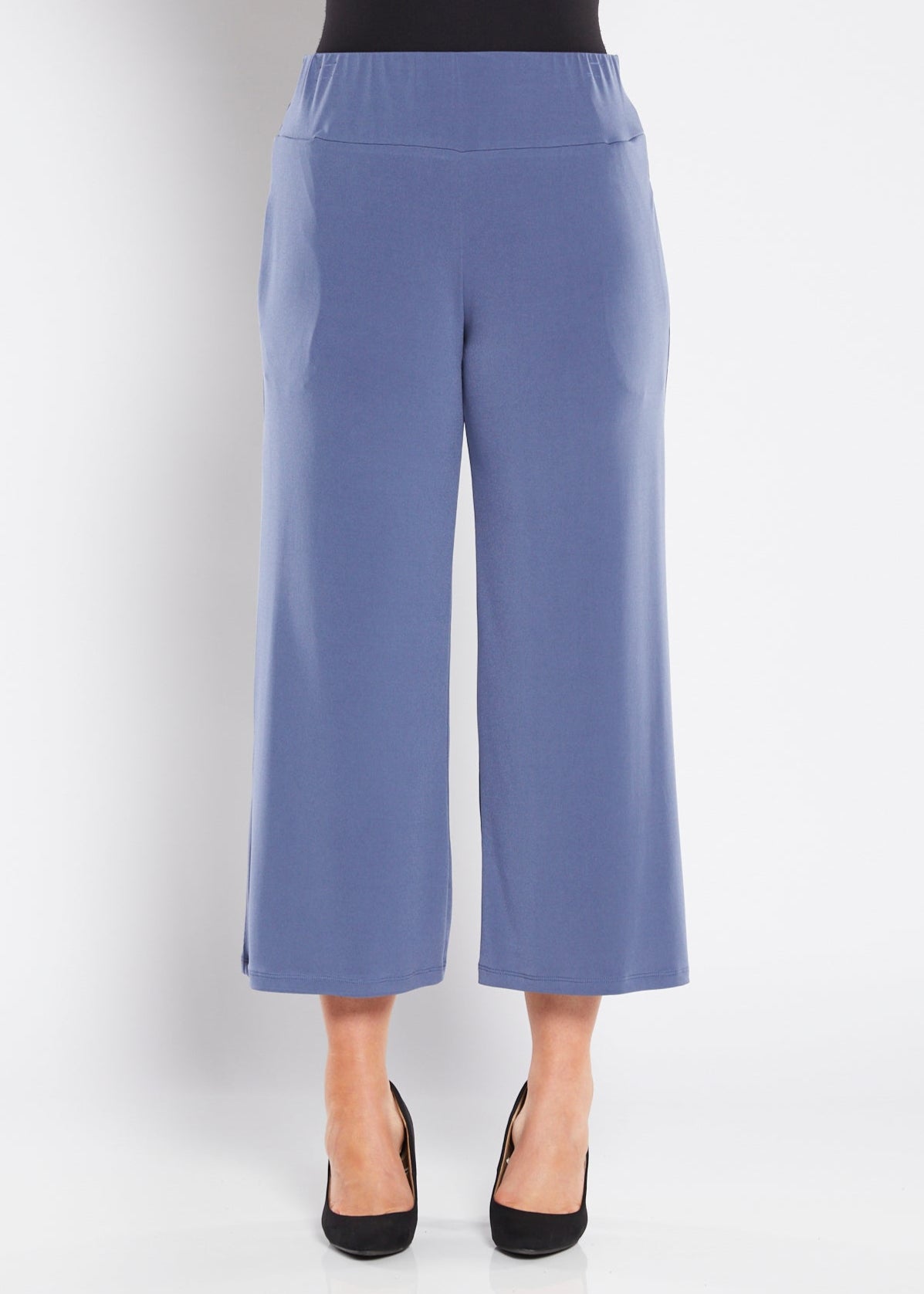 Lundie  Foundation slinky jersey culotte in French blue
