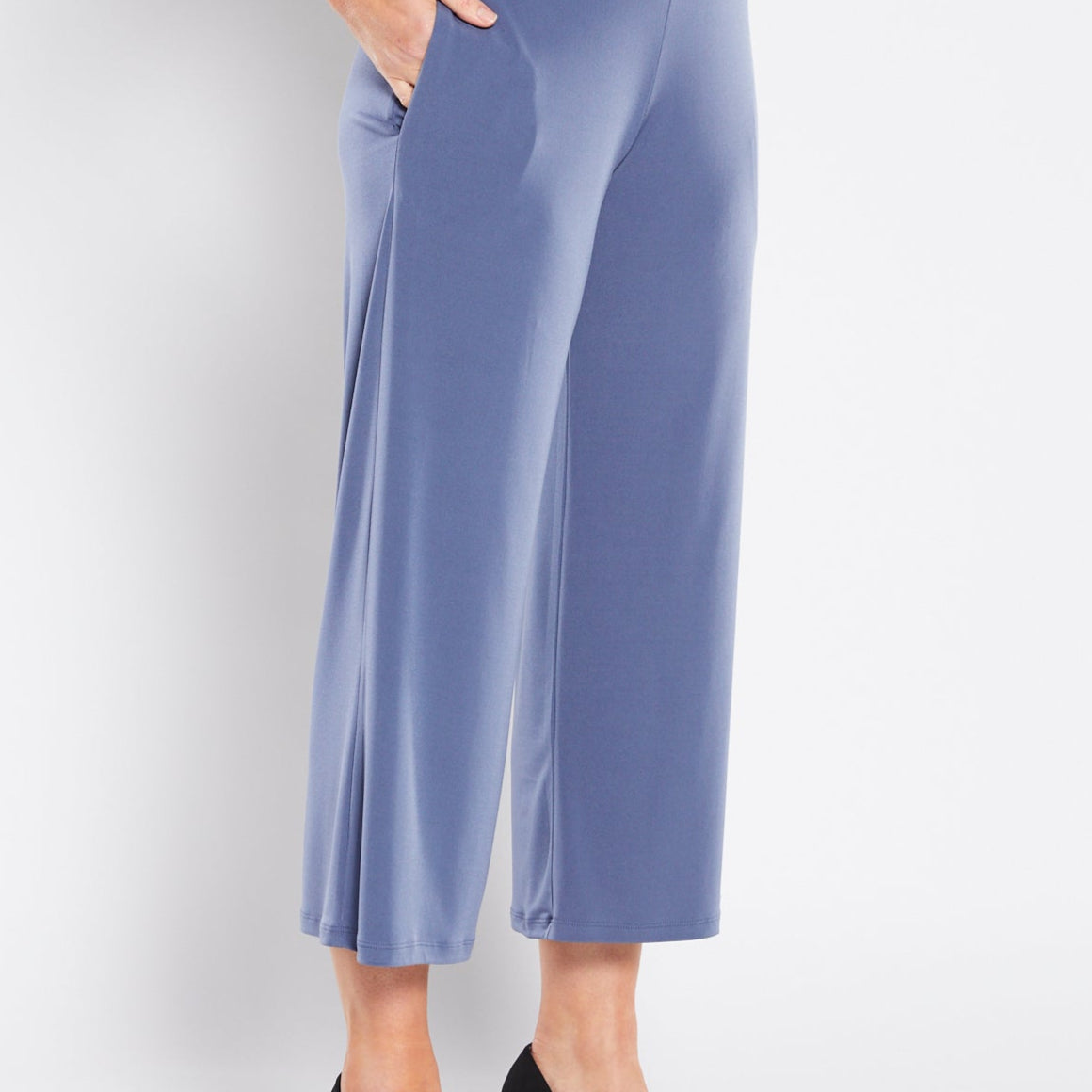 Lundie  Foundation slinky jersey culotte in French blue