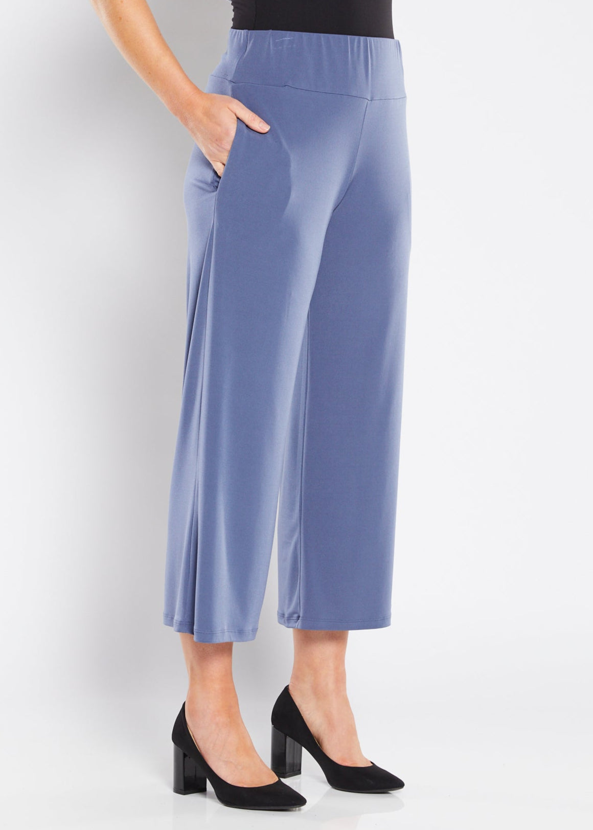 Lundie  Foundation slinky jersey culotte in French blue