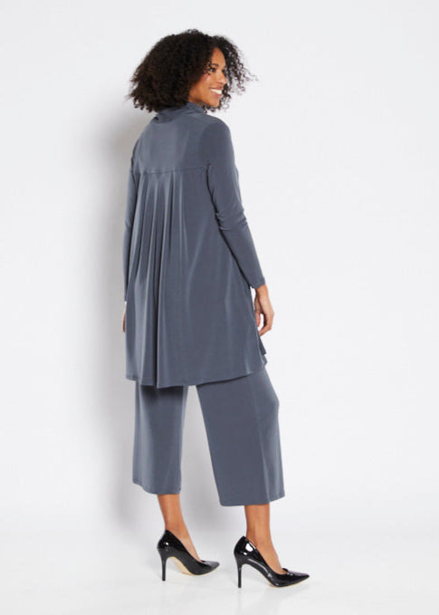 Lundie Foundation slinky jersey culotte in Squid grey