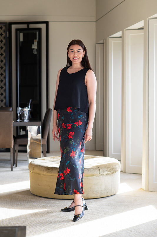 Philosophy Australia X denu collection Louise silk skirt