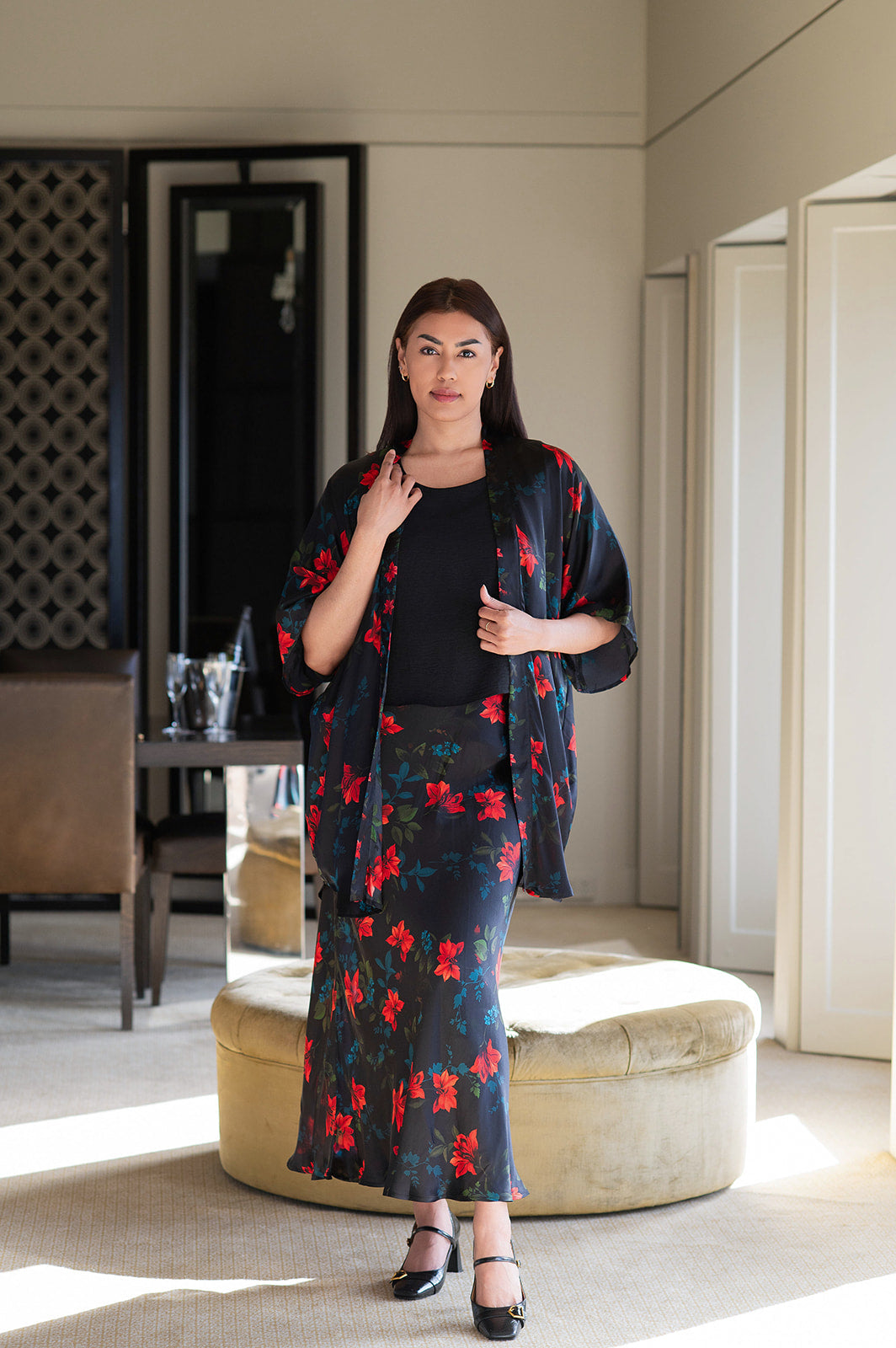Philosophy Australia x denu collection Claudia silk kimono