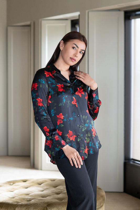 Philosophy Australia x denu collection Cecilia silk shirt