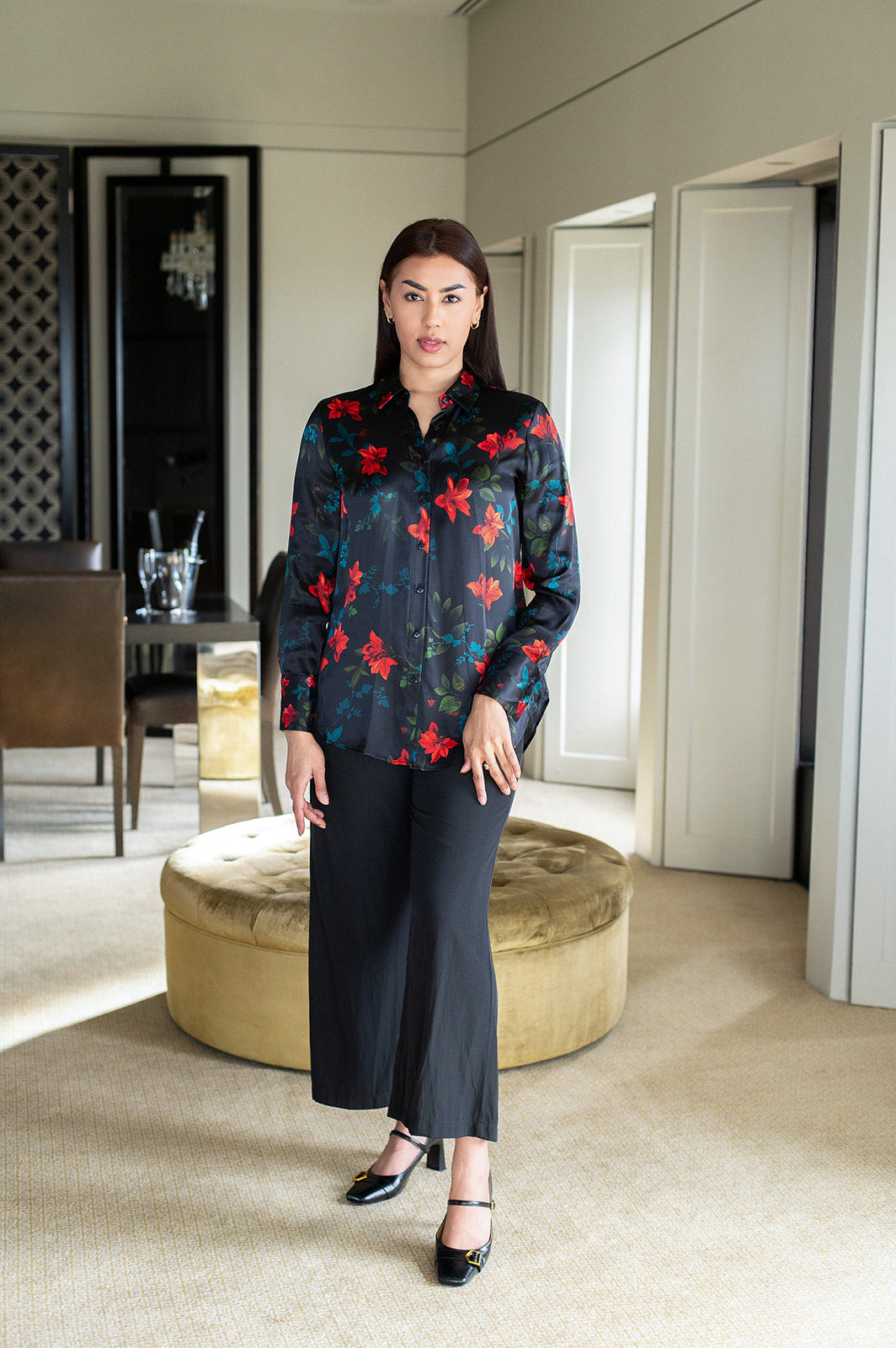 Philosophy Australia x denu collection Cecilia silk shirt