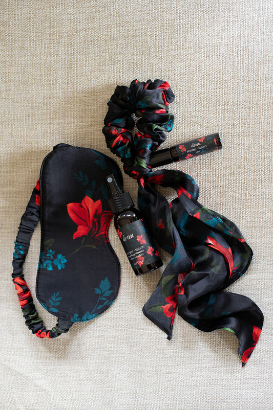 Philosophy Australia x denu collection Julie silk scrunchie & twilly
