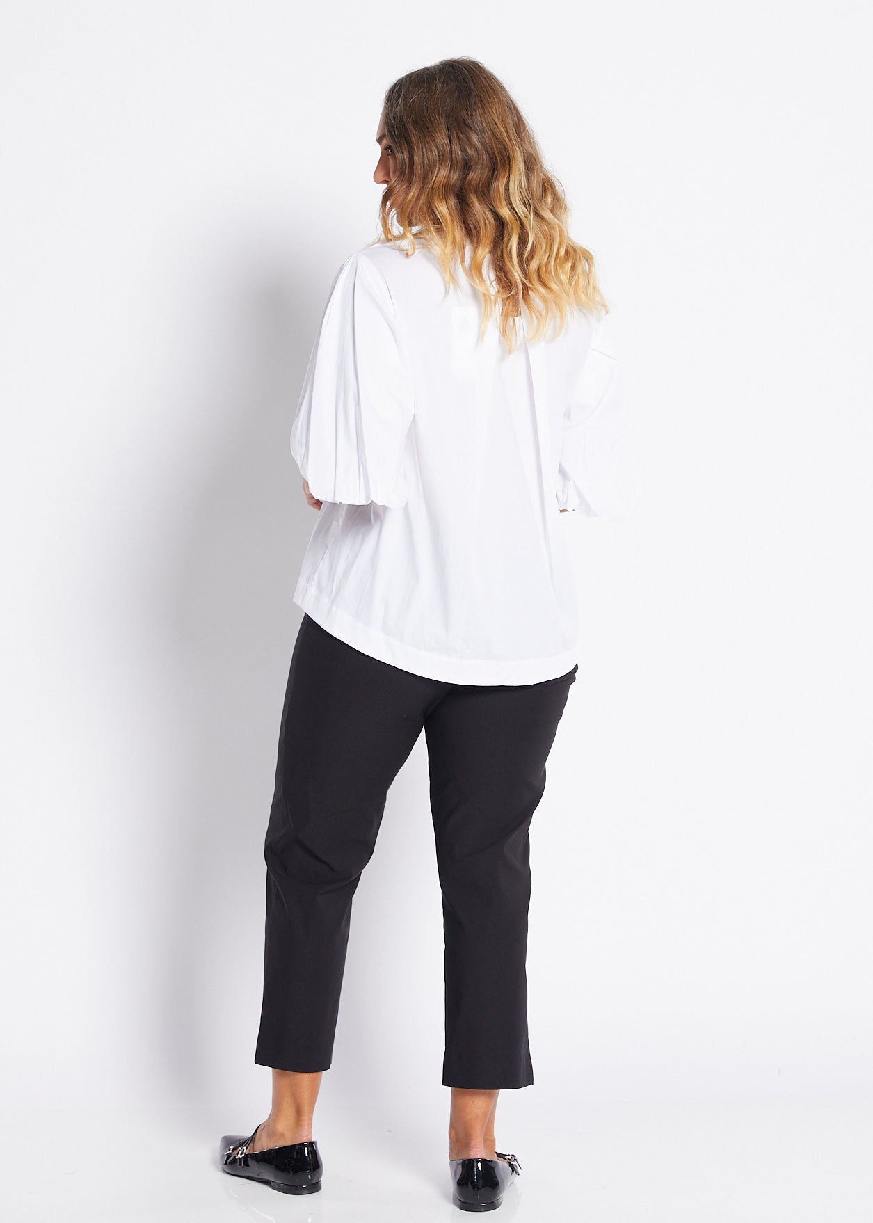 Bengaline Stretch 7/8 Slim Pant in Black