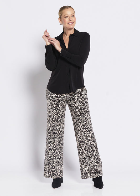 Pheobe slinky jersey relaxed pant in Lennox animal