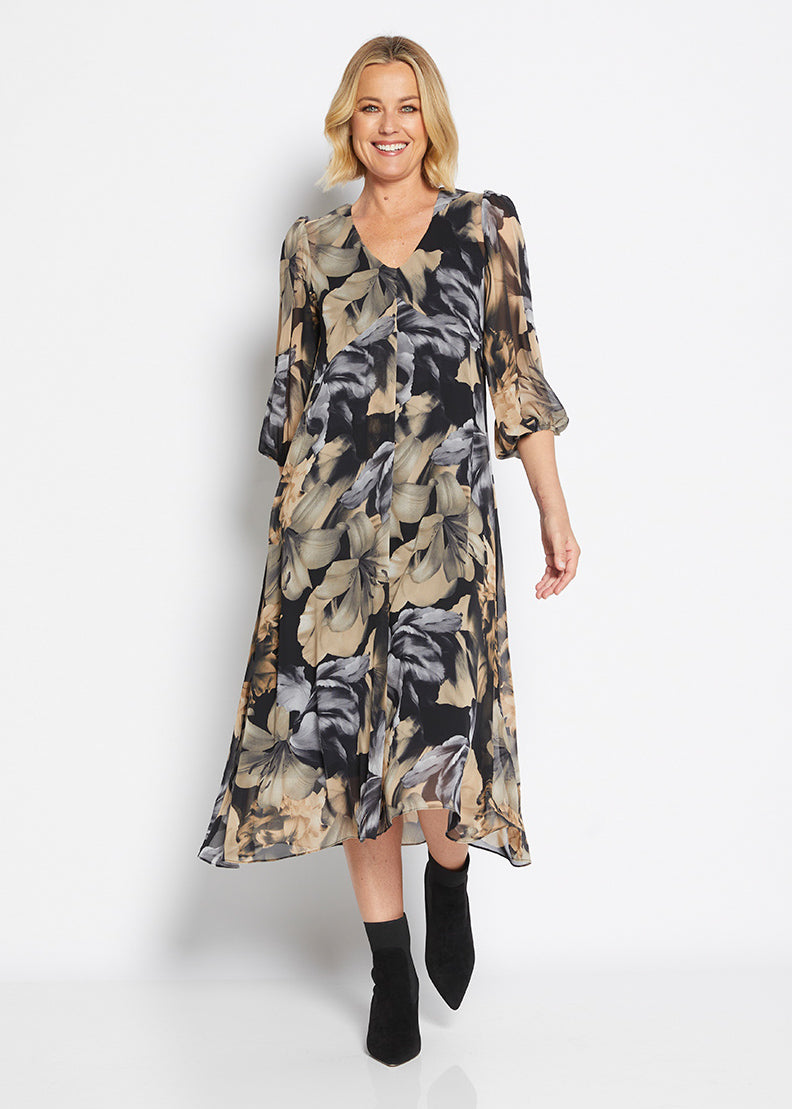 Imogen dress in Lilibet print