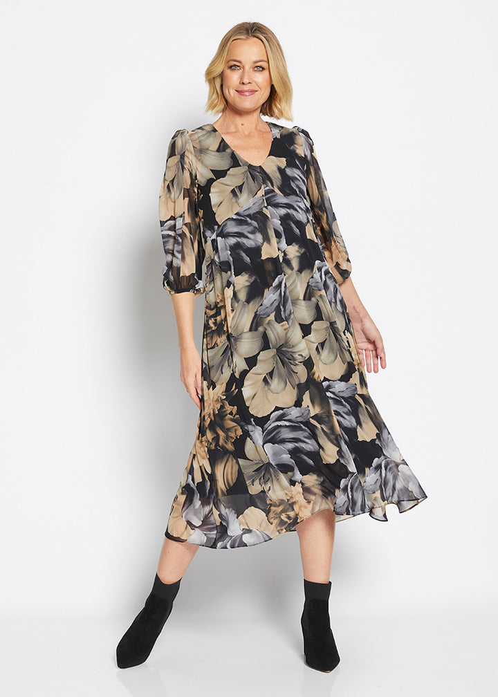 Imogen dress in Lilibet print