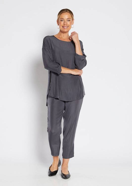 Sinitta Lustre technical tunic in grey