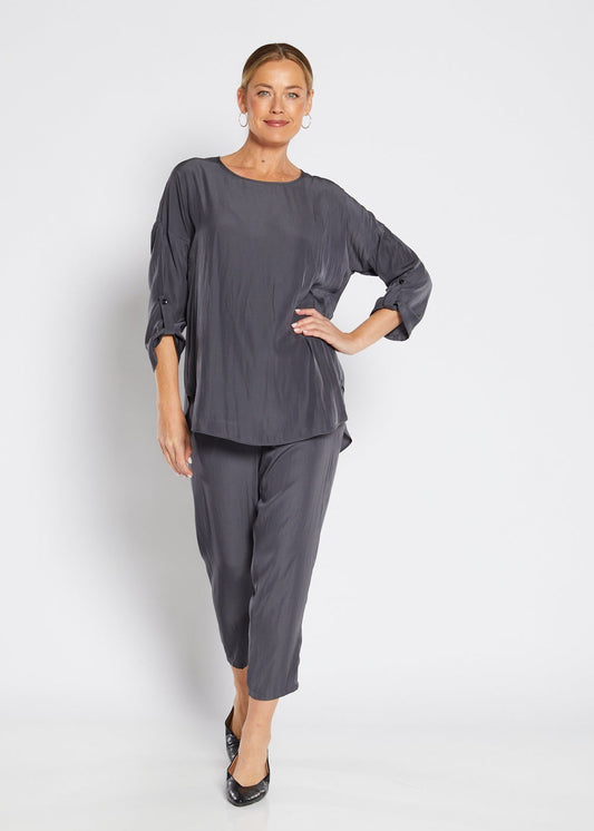 Sinitta Lustre technical tunic in grey