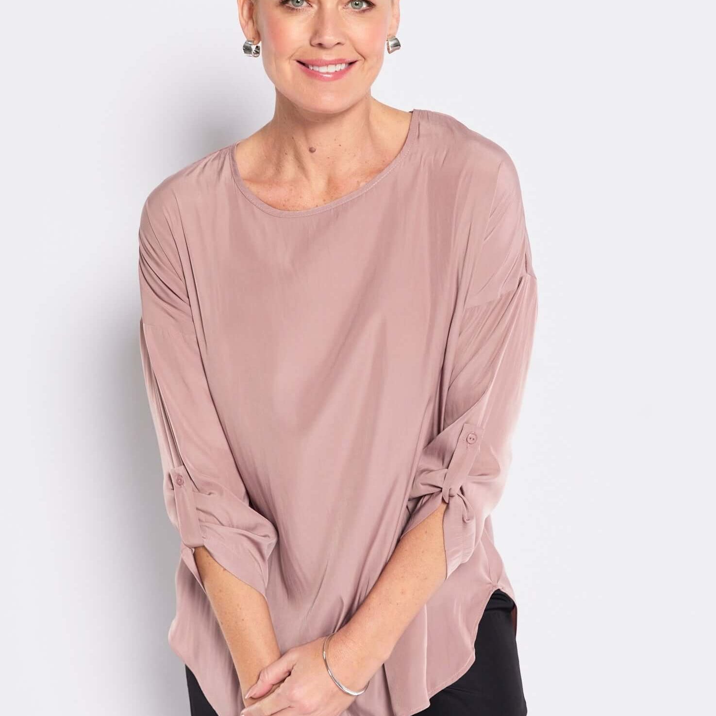 Silky Technical Top in Mocha