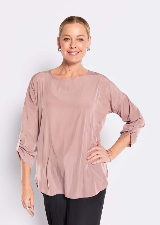 Sinitta Lustre technical tunic in mocha