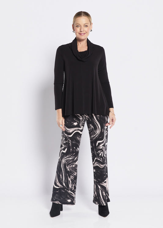 Pheobe jersey relaxed pant in Marquina print