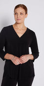 Milla Foundation slinky jersey top in black, slow fashion made in Australia by Philosophy Australia