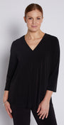 Milla Foundation slinky jersey top in black, slow fashion made in Australia by Philosophy Australia