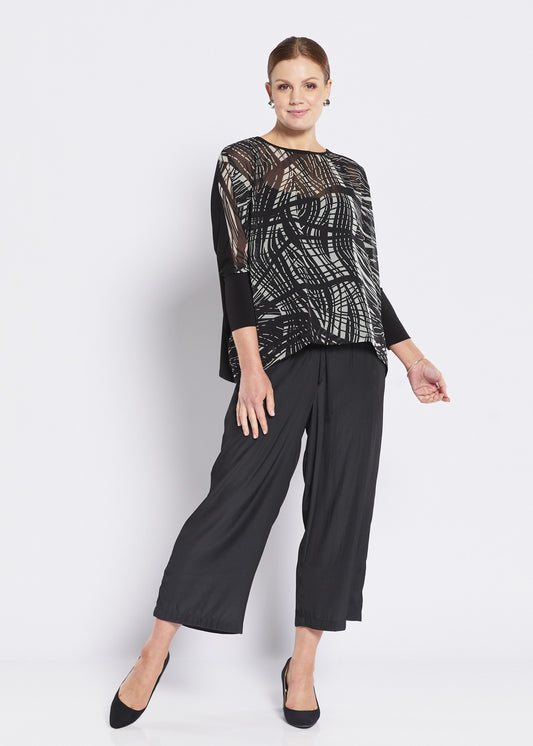 Varity Vintage chiffon spliced blouse in Momentum