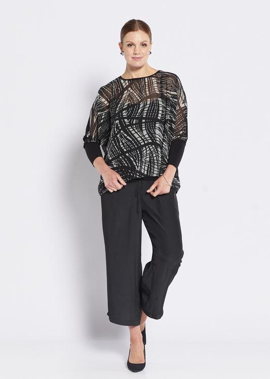 Varity Vintage chiffon spliced blouse in Momentum