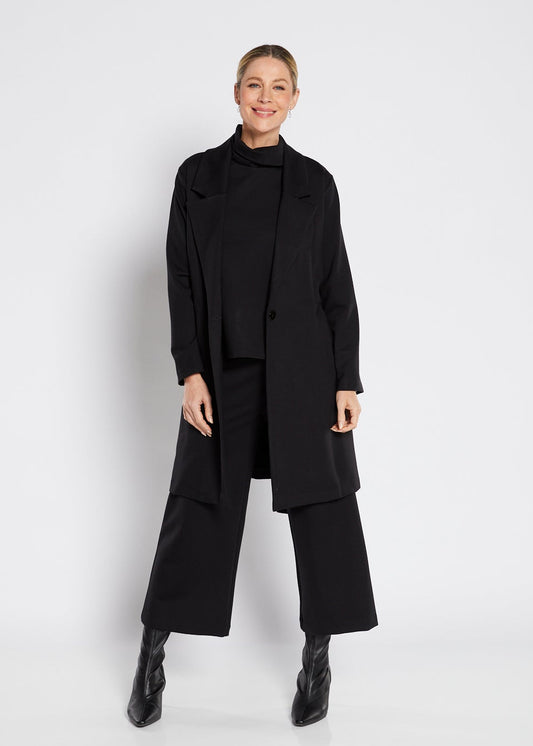 Kaste Viva premium ponte tailored culotte in black