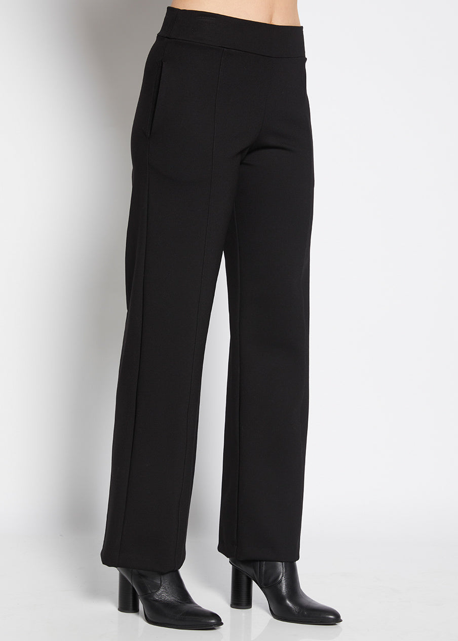 Ponte Tailored Pant with Pockets in Black