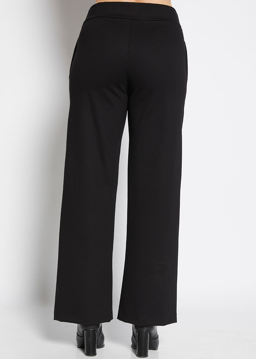 Ponte Tailored Pant with Pockets in Black