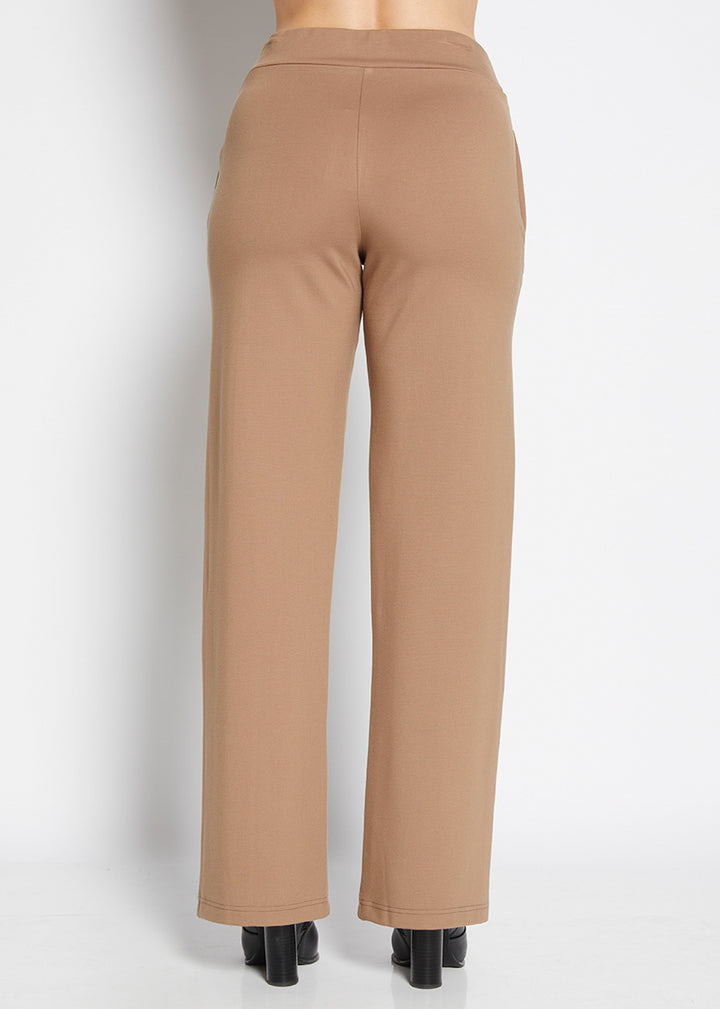 Marist ponte wide leg pant in Ginger
