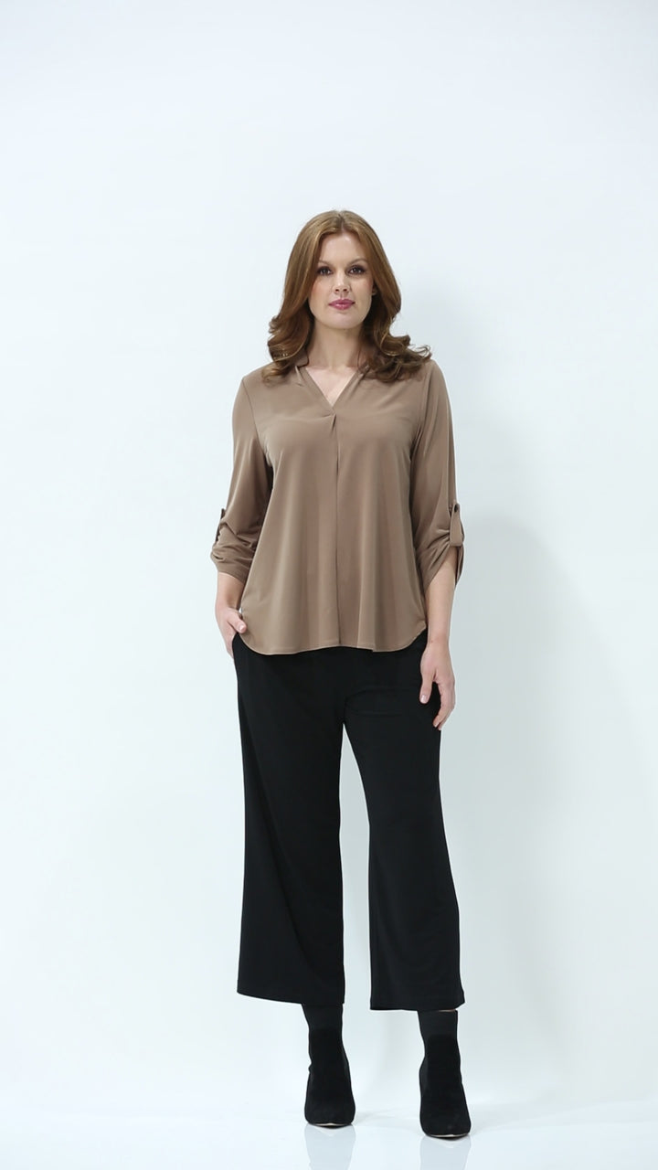 Kafton Foundation jersey tunic in Coffee
