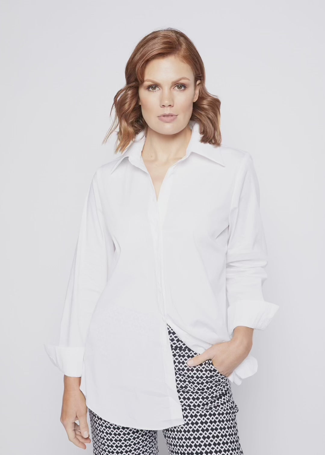 Philosophy Australia Class cotton Women's shirt in white, made in Australia