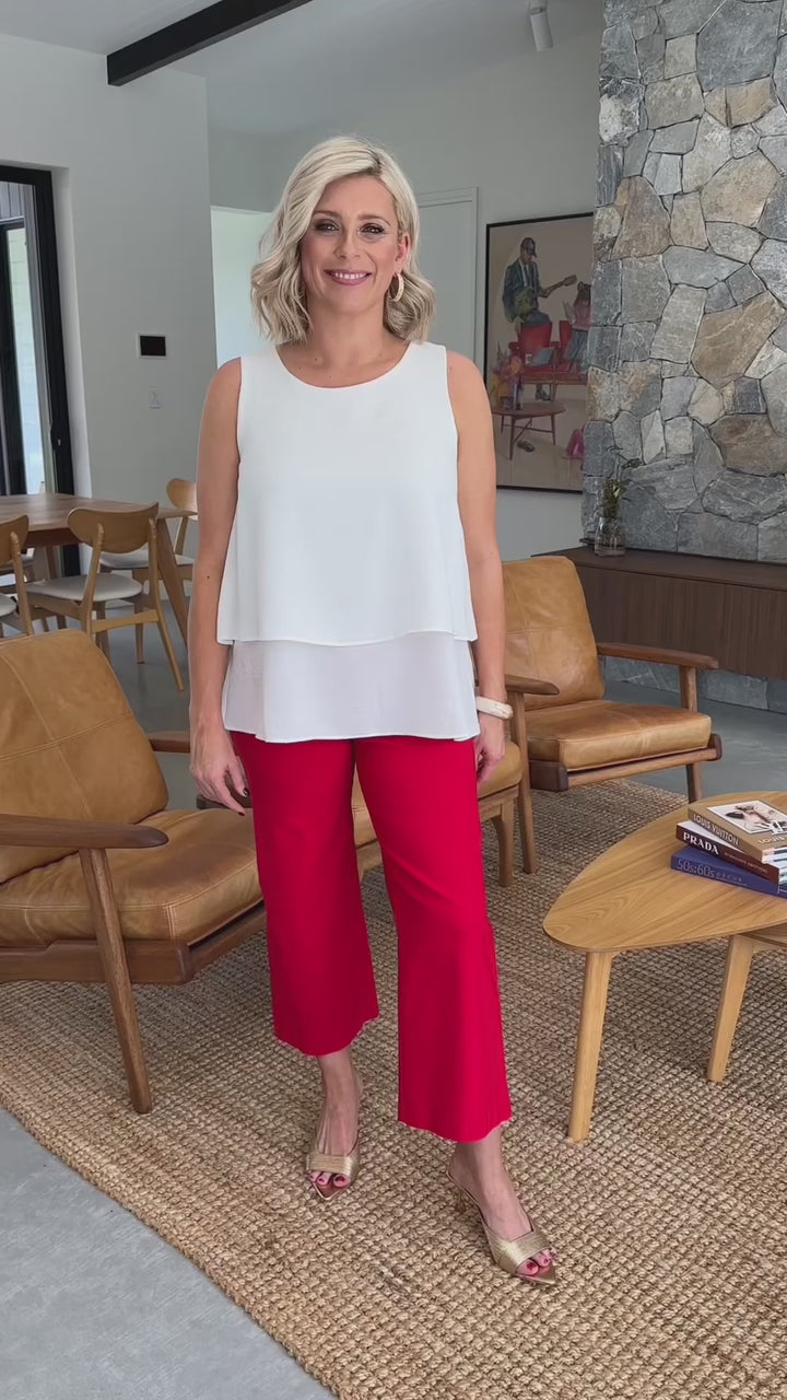 Philosophy Australia Concert bengaline culottes - red, made in Australia