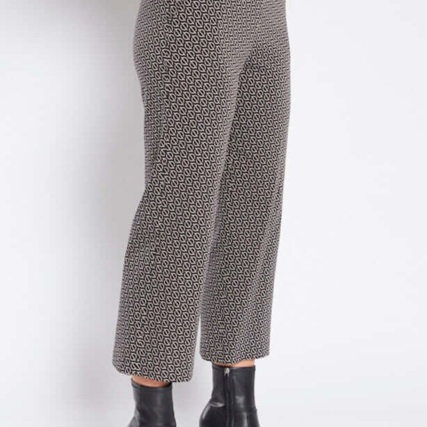 Ticket Zenya printed Bengaline culotte in Signature praline