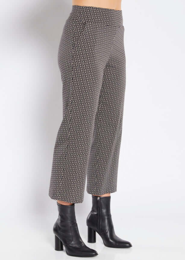 Ticket Zenya printed Bengaline culotte in Signature praline