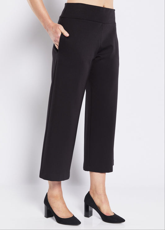 Kaste Viva premium ponte tailored culotte in black