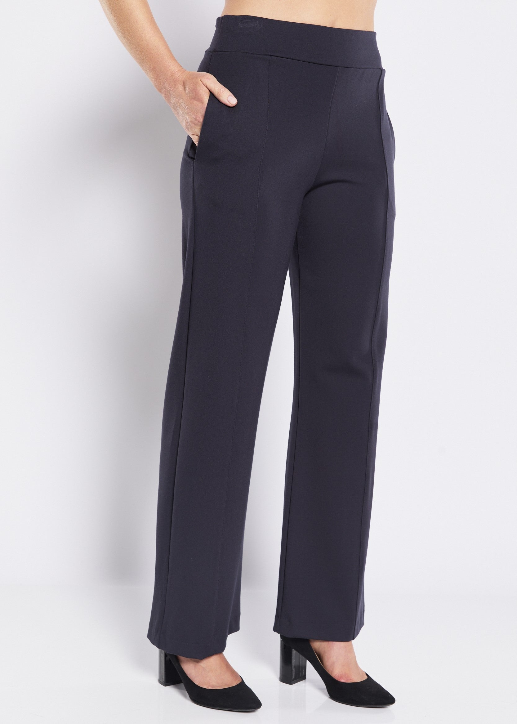Ponte Tailored Pant with Pockets in French Navy