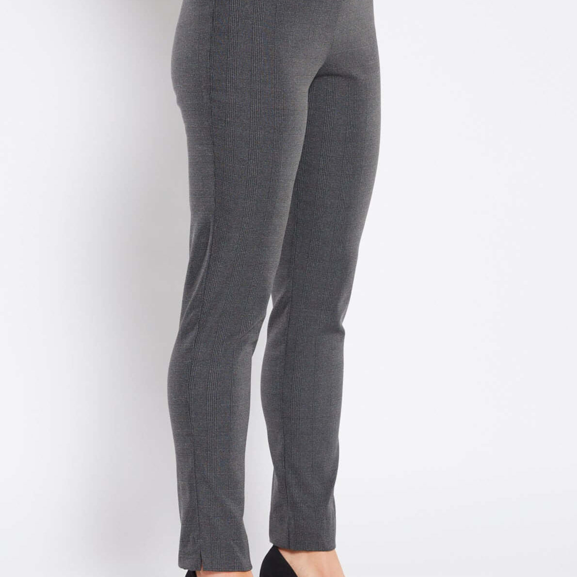 Charles Inner Warmth Bengaline check pants in Grey Check