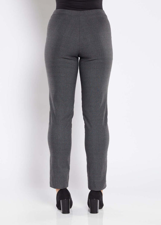 Charles Inner Warmth Bengaline check pants in Grey Check