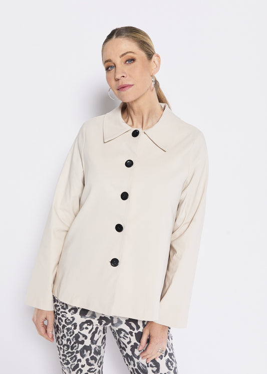 Zuzu Zenya Bengaline super stretch swing jacket in silt