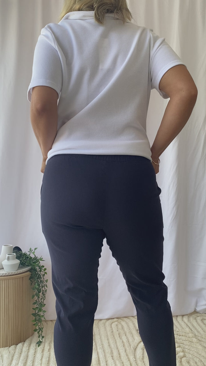 Casual Miracle Bengaline Pant in Ink Navy