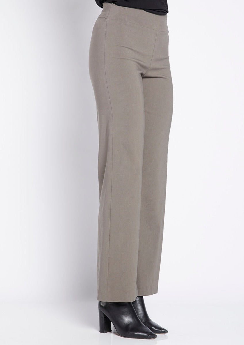 Roller Miracle Bengaline Wide Leg Pant in Bark Neutral