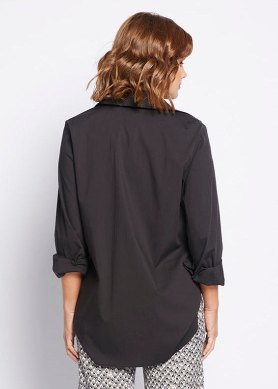 Philosophy Australia Class cotton Women's shirt in black, made in Australia