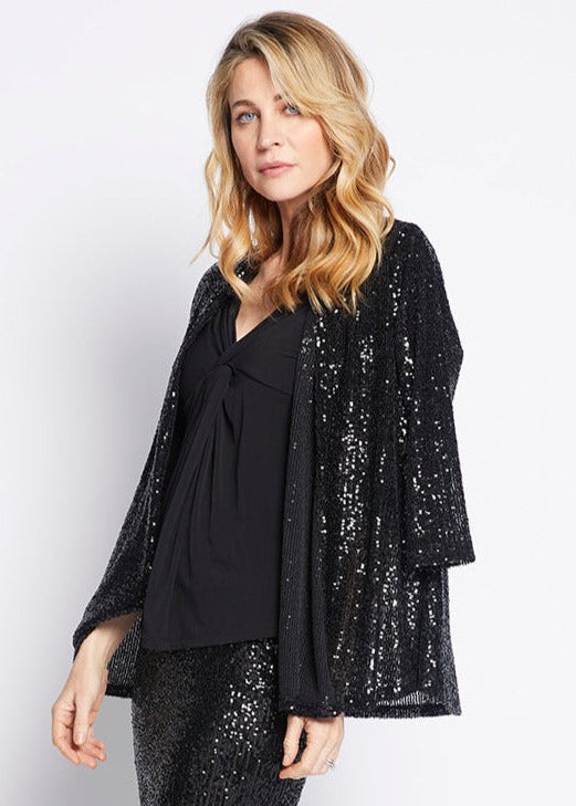 Sally Sparkle sequin Jacket in black