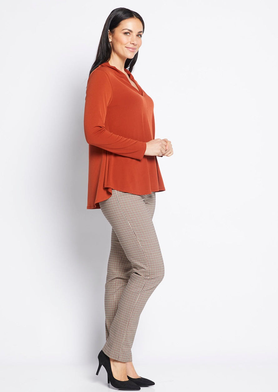 Everly Pant in Toffee Check