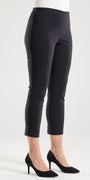 Everyday Miracle Bengaline Women's 7/8th length slim-cut pants in black.