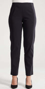 Gem Miracle Bengaline women's full-length straight-cut pants in black.