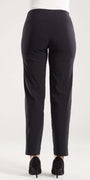 Gem Miracle Bengaline women's full-length straight-cut pants in black.