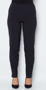 Gem Miracle Bengaline women's full-length straight-cut pants in ink navy.
