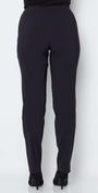 Gem Miracle Bengaline women's full-length straight-cut pants in ink navy.