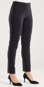 Narrow Miracle Bengaline Women's full length slim cut black pants.